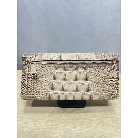 BRAHMIN ADY “SCALLOP OMBRE MELBOURNE” LEATHER WALLET-WARM NEUTRAL TONES NWOT - Picture 3 of 11